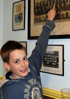 Andrew points out his Granddad. 
