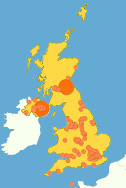 FRU Readers UK Map