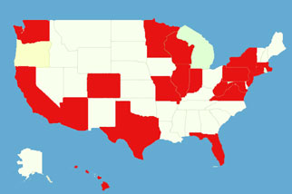 FRU Readers USA Map