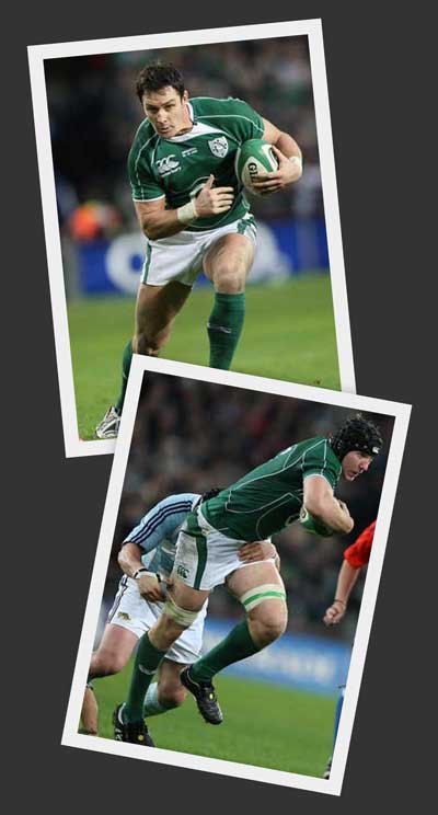 Stephen Ferris, David Wallace. Irish Rugby Stephen Ferris, David Wallace. Irish Rugby